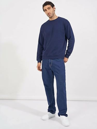 Image of FYLTR Men's Solid Sweatshirt | Regular Fit | Casual Winter Sweatshirt for Men
