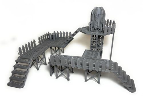 Evita tableros planos en wargames con esta escenografía sci-fi de 32 piezas industriales