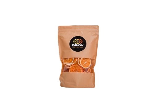 Extra Dry - Naranja Deshidratada para Cócteles | 100 Rodajas de Naranja Seca | Bolsa Grande de 228 g | Fruta 100% Natural | Sin Azúcar Añadido