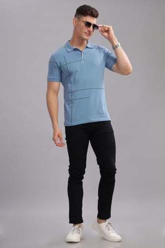 Image of ADRO Regular Fit Polo T-Shirt for Men| Printed Polo T-Shirt | Cotton Polo T Shirt