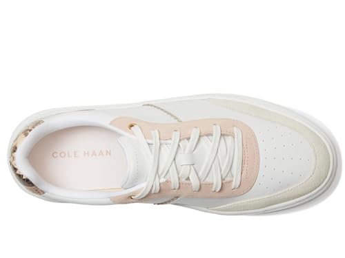 Cole Haan Cole Haan Women's Grandpro Carissa Sneakers, White/Silver Birchsuede/Soft Gold, 8-B US