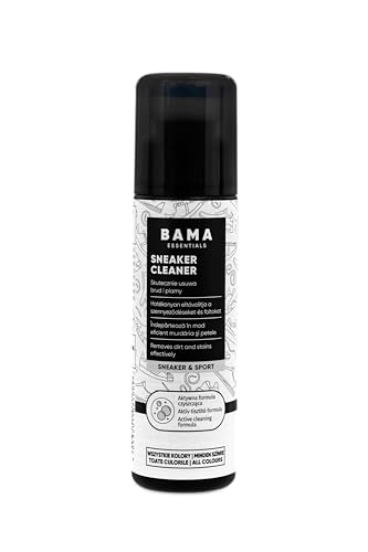 Bama Limpiador de Zapatillas - Producto Incoloro para la Limpieza de Calzado Con Aplicador de Esponja - Limpia Delicadamente los Zapatos de Cuero, Tela y Sintéticos - 75ml