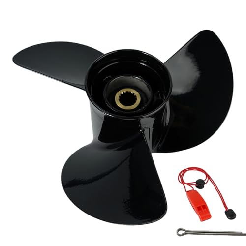 Hélice hors-bord aluminium 14 x 21 compatible Suzuki Evinrude Johnson OMC 50 115 140 HP 15 dents
