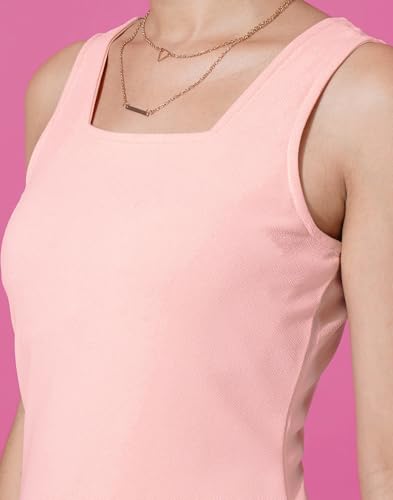 Image of Selvia Women's Sleeveless Square Neck Bodycon Western Dress