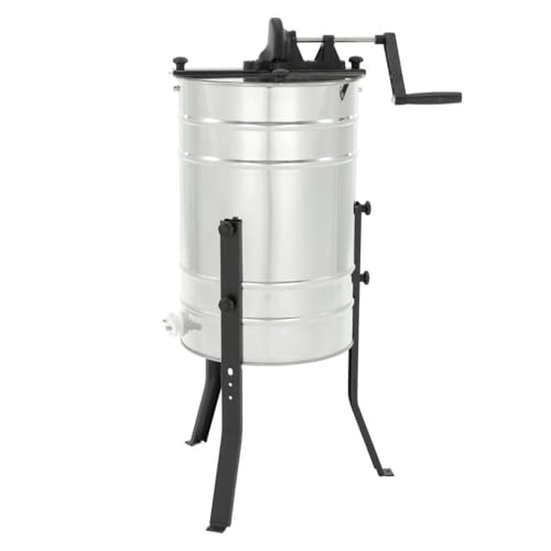 LYSON 2-Waben Honigschleuder Diagonalschleuder Ø400 Manuelle Honeyextractor Tangentialschleuder mit Handantrieb für 2 Rähmchen D, LN, WL, AP Universal Edelstahl Imkerei Bienenzüchter BASIC LINE