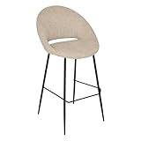 Lote de 2 taburetes de bar Amago beige 54x52cm