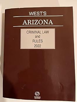 Paperback West's Arizona Criminal Law and Rules, 2022 ed. Book