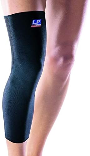 SDA ELASTIC KNEE COMPRESSION Support Closed Patella Sleeve by LP - Running Injury, Stocking Sleeve, Sports Injury Wrap, Ligament Cartilage Pain, Arthritis Relief, Bursitis, Tendonitis, Heat Therapy, Weak / Stiff Aching Knees (Small)