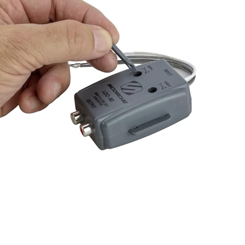 Scosche LOC80 Line Output Converter Adjustable Amplifier Add On Module for Car Stereo, 2-Channel Speaker Wire to RCA Adapter