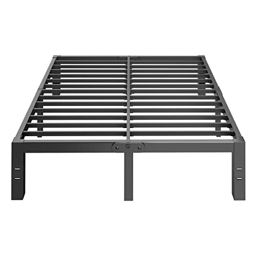 Maf Full Size Bed Frame 14 Inch Heavy Duty Metal Platform Bedframe With Black Steel Slat Support Noise Free No Box Spring Needed #TOP5