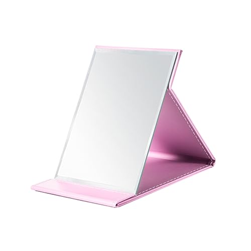 Espejo de Maquillaje Plegable Minimalista Rosa Compacto