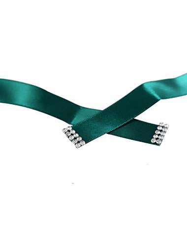 uxcell Womens Wedding Dress Sash Belt with Ribbon Rhinestone Multicolored Bridal Belt4