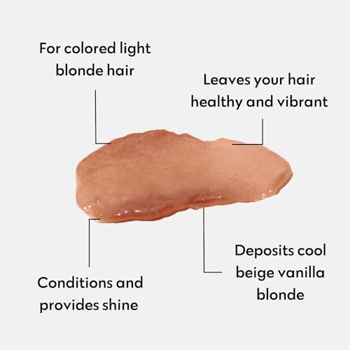 Image of FOUR REASONS Color Mask, Vanilla Blonde (27 Colors) - Hair Gloss & Color Depositing Conditioner - Semi Permanent Hair Toner for Color-Treated Hair Color For Women - Vegan & Cruelty-Free - 6.76 fl oz