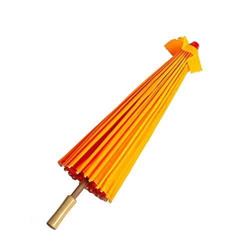Thy Collectibles 33" Japanese Chinese Umbrella Parasol For Wedding Parties, Photography, Costumes, Cosplay, Decoration And Other Events - Solid Color (Orange) #TOP2