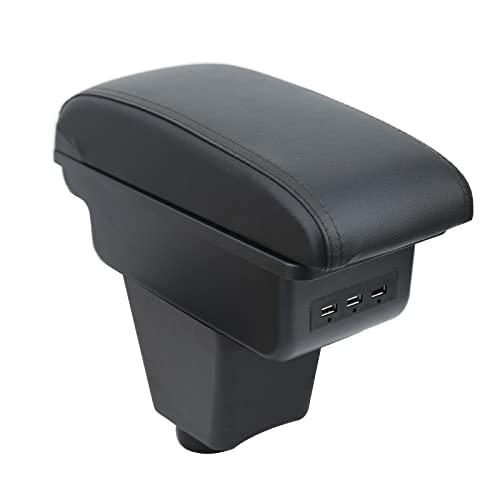 Boîte d'accoudoir de voiture pour Captur Kaptur 2013-2017 Double-couche Console centrale boîte de rangement repose-bras avec Port de chargement