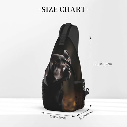 Bolso de Pecho Cruzado Negro para Hombres y Mujeres miniatura 3