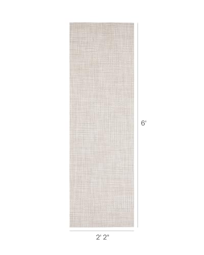 Chilewich Basketweave Rug Natural 2'x6' Rectangular miniatura 2