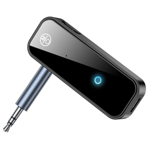 AXFEE 5.4 Aux Bluetooth Adapter, 4-in-1-Bluetooth HiFi Empfänge Freisprechanruf, Auto aux Bluetooth Adapter, Drahtloser Audioadapter mit 3.5mm, für PC/Heimstereoanlage/Lautsprecher/Auto/TV/Tablet