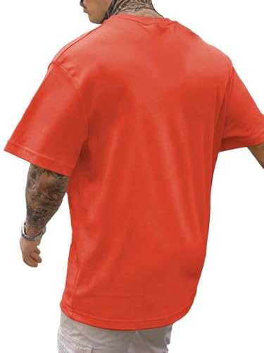 Image of CHKOKKO Mens Polyester Stylish Oversized T Shirt for Daily & Casual Wear Printed Design with Drop Shoulder & Half Sleeves