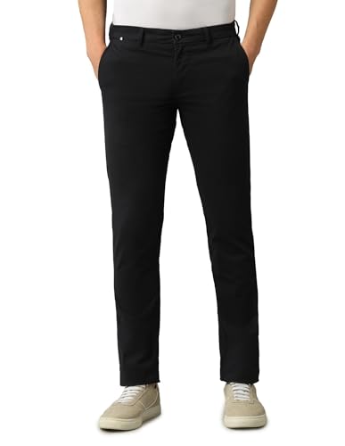 Image of Arrow Sports Men's Solid Mid Rise Cotton Button Slim Flat Front Slant Pocket Casual Pants (ASAJTR2488 28)