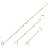 Produktbild 3 stücke Kette Extender Schmuck Halskette und Verschlüsse für Halskette Armband Schmuckherstellung Liefert Goldene