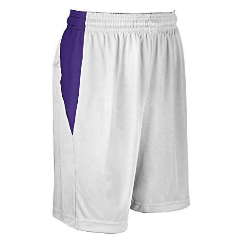 Maillot de basket-ball pour vos matchs en club Champro blanc violet S