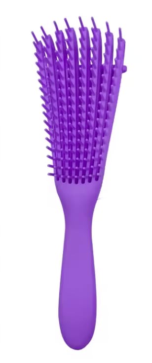 Brosse à cheveux démêlante réglable violette pour dompter les nœuds sans douleur