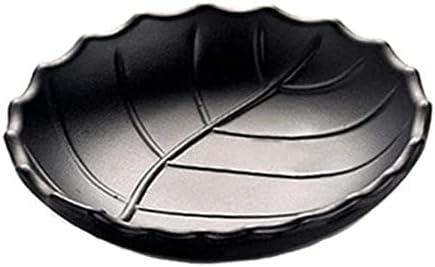 Leaf Jewelry Dish Trinket Tray Decorative Jewelry Display Plate Desk Jewelry Storage Organizer for Bracelets Rings Earrings for entrywayTable decorative housewarming gift Ceramic Trinket Tray Black