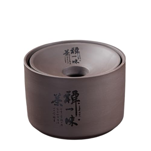 Portátil Cenicero de arcilla morada simple con tapa embudo for el hogar, la sala estar, oficina, mesa té, evita que las cenizas vuelen Exterior