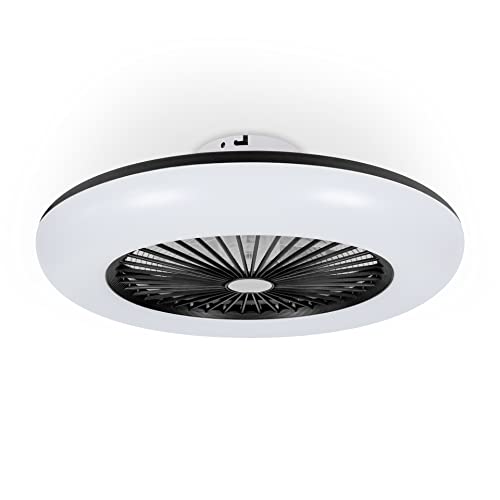 Noaton 11055b Callisto, Negro, Ventilador De Techo Con Luz, Mando A Distancia, Atenuación Led, 3 Temperaturas De Color Ajustables, Temporizador, Flujo De Aire Hasta 45 M3 Min, Ø55cm Noaton 11055b Callisto, Negro, Ventilador De Techo Con Luz, Mando A Distancia, Atenuación Led, 3 Temperaturas De Color Ajustables, Temporizador, Flujo De Aire Hasta 45 M3 Min, Ø55cm