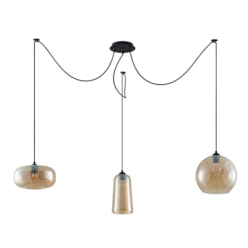 Suspension en verre Zyli pour illuminer chaleureusement votre salle à manger