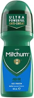 Mitchum Men 48HR Protection Roll-On Deodorant & Antiperspirant Ice Fresh Dermatologist Tested, 100 ml (Pack of 1)