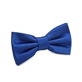 Boys Solid Pre-tied Bow Ties,Royal Blue Adjustable Tuxedo Bowtie For Boy With Multiple Colors,By For