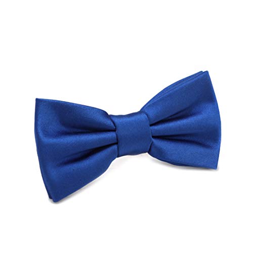 Boys Solid Pre-Tied Bow Ties,Royal Blue Adjustable Tuxedo Bowtie For Boy With Multiple Colors,By Fortunatever(11''-18'') #TOP18