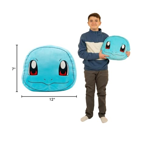 Image of Pokemon Squirtle Decorative Plush Pillow - Anime Bedding Accent for Kids - Super Soft, One Size - (Officially Licensed Product) by Franco