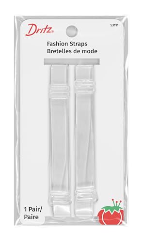 Dritz Detachable and Adjustable Fashion Straps, 1 Pair, Clear