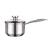 Casserole à Lait Alimentaire complémentaire,Poêle antiadhésive à poignée Unique avec Couvercle,Usage général pour cuisinière à gaz et cuisinière à Induction,A,Casserole 14CM