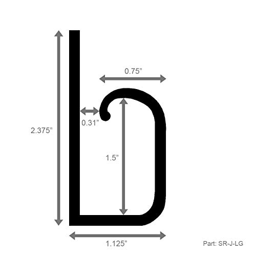 Electriduct Canaleta J Channel Grande de 46" Adhesiva para Escritorio, Organizador de Cables para Computadora y Centros de Entretenimiento - Negro - 2 Piezas miniatura 7