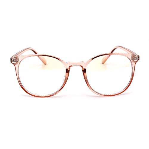 Image of SA106 Round Keyhole Blue Light Blocking Computer Vision Protection Eye Glasses