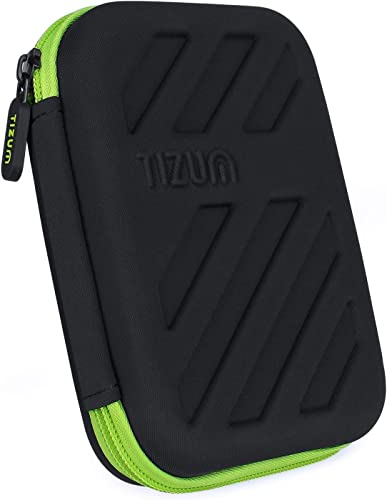 Image of tizum Hard EVA 8 x USB Flash Drives Carrying Case, Black & External Hard Drive Case for 2.5-Inch Hard Drive, Premium Edition, HDD Case (Black)