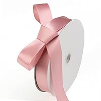 Satijnen linten, crème, 25 mm breed, 23 meter cadeaulint, lint voor geschenkverpakkingen, doe-het-zelf knutselen, boeketten, naaiprojecten, strikken maken, verjaardags- en bruiloftsdecoraties