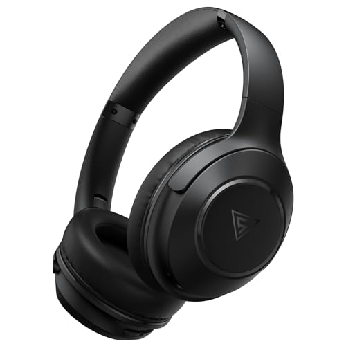 DOQAUS Bluetooth Headphones Over Ear, 70H Playtime Bluetooth 5.3 Wireless Headphones, 3 EQ Modes, Hifi Stereo Foldable Headphones Wireless with Microphone, Soft Earpads, for Phone PC Travel(Black)