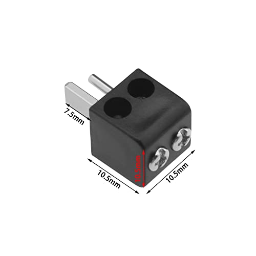 Conector DIN 2 pines con terminales tornillo x10 miniatura 4