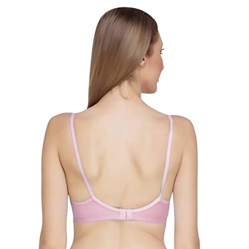 Image of Women Padded Printed Bra - Made of Pure Cotton Full Coverage Non Wired Seamless Pushup Soft Cup for T-Shirt Saree Dress Sports Garment for Daily Use Everyday