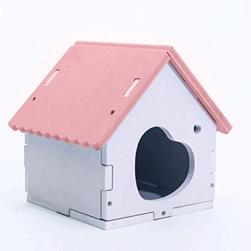 Gutongyuan Hamster Hideout Hut Wooden Diy Hideaway Exercise Toy For Dwarf Guinea Pigs Rat Mouse Cage Sleeping House thumb #6