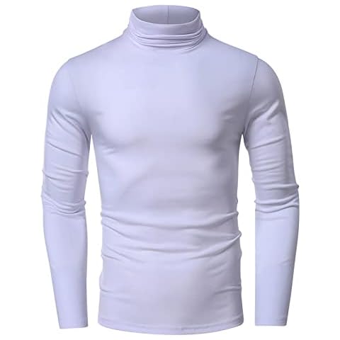 Camiseta térmica de manga larga Saklifuo para hombre con cuello de polo de tortuga Cover