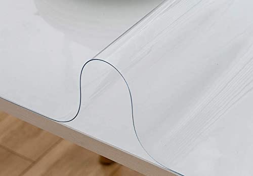 MadeInNature Nappe Cristal Transparente épaisse, Tailles et épaisseurs au Choix, Nappe Transparente rectangulaire, Permet de ne Pas dénaturer la Table, (140...