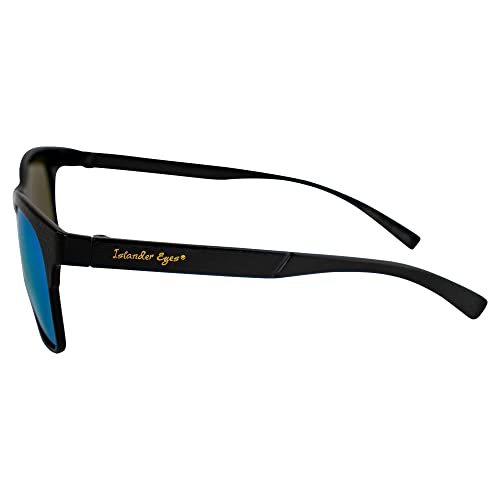 Tahiti Polarized Sunglasses for Women Fashion 2 Pairs Black & Blue Frames w/Blue Mirror Lenses3