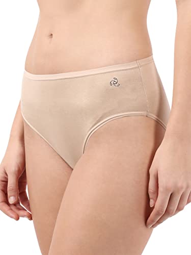Image of Jockey 1807 Women's High Coverage Micro Modal Elastane Stretch Mid Waist Hipster with Ultrasoft Exposed Waistband