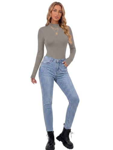 Image of OPOIPIN Women's Long Sleeve Basic Bodysuit